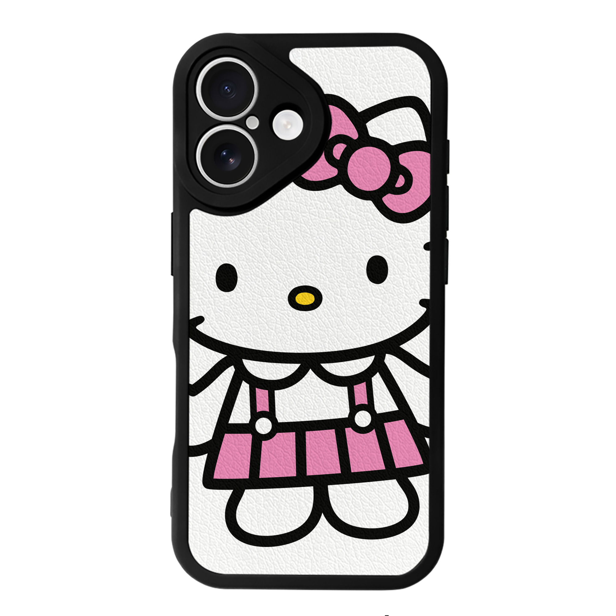 （画像用） Hello Kitty ハローキティ 【iPhone 16シリーズ対応】シリコンスマホケース（レザー調） 材質：シリコン